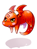 Red Baby Dragon artwork from Ragnarok Online