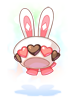 Costume Heart Chiffon Rabbit artwork from Ragnarok Online