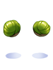 Costume Hair in a Bun(Green) artwork from Ragnarok Online