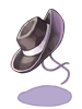 Costume Black Cowboy Hat artwork from Ragnarok Online