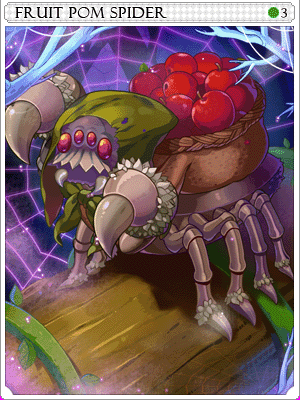 Fruit Pom Spider Card card illustration