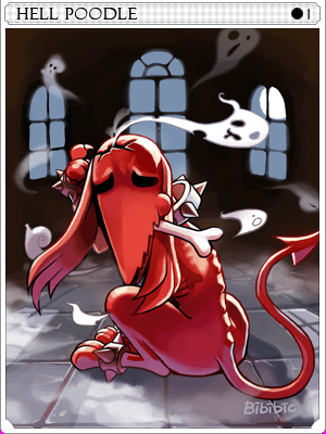 Hell Poodle Card card illustration
