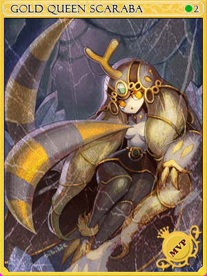Gold Queen Scaraba Card card illustration