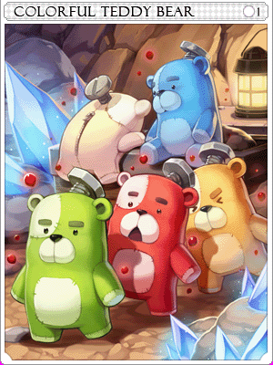 Colorful Teddy Bear Card card illustration