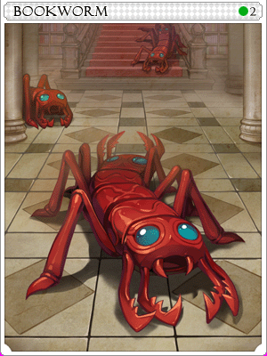 Bookworm Card card illustration