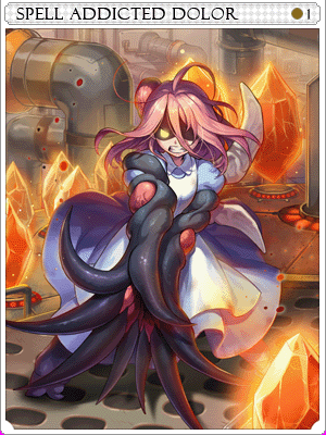 Spell Addicted Dolor Card card illustration