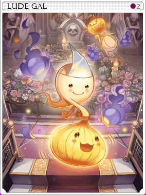 Lude Gal Card card illustration