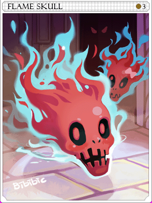 Flame Skull Card card illustration