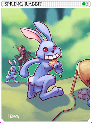 Spring Rabbit Card card illustration