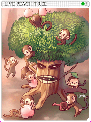 Enchanted Peach Tree Card card illustration