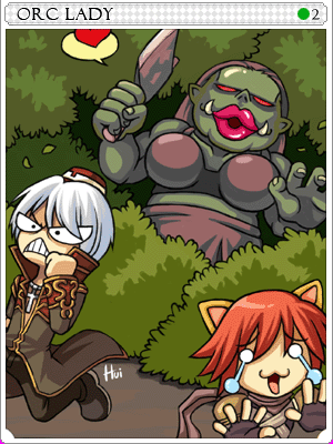 Orc Lady Card card illustration