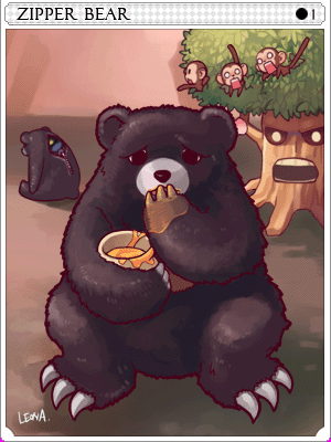 Zipper Bear Card card illustration