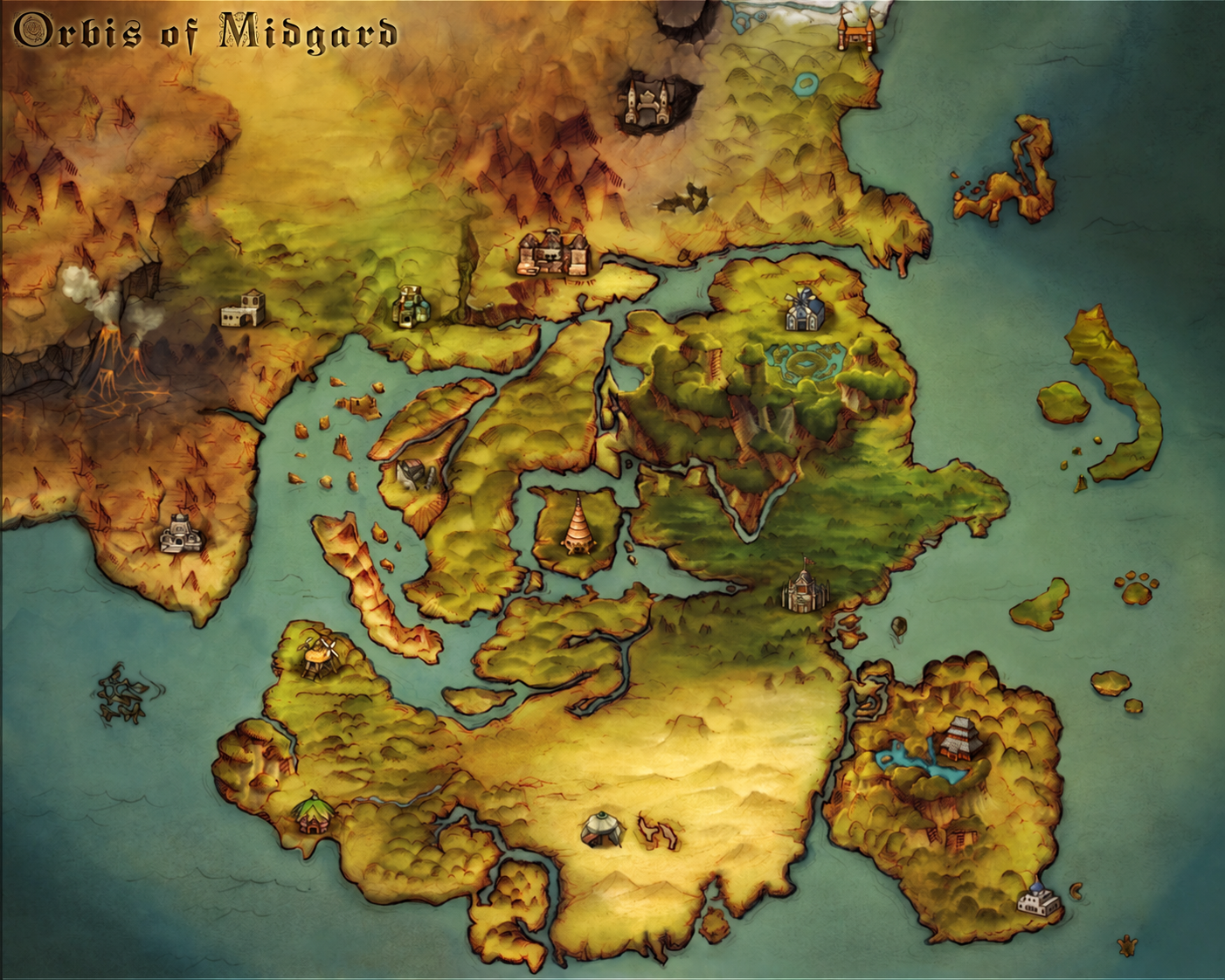 Original Midgard world map from Ragnarok Online